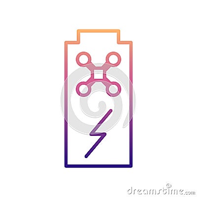 charging a drone nolan icon. Simple thin line, outline vector of Drones icons for ui and ux, website or mobile application Stock Photo