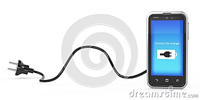 Charging the phone concept Stock Photo