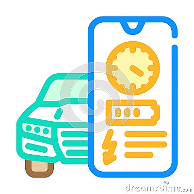 charging time electric color icon vector illustration Vector Illustration