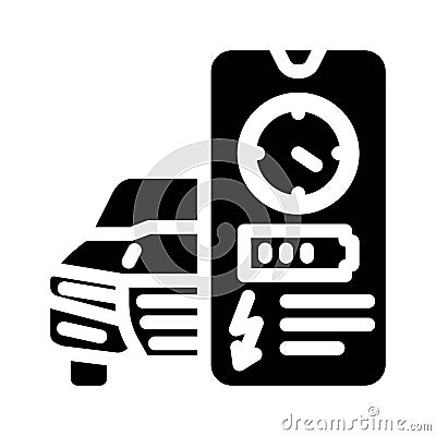 charging time electric glyph icon vector illustration Vector Illustration