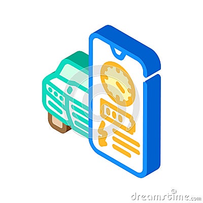 charging time electric isometric icon vector illustration Vector Illustration