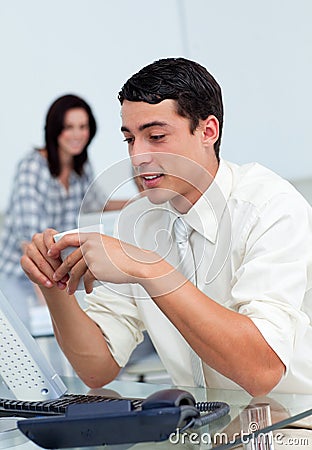 Charismatic businessman drinking a coffee Stock Photo