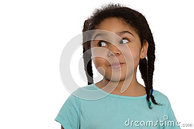 Charismatic little African American girl Stock Photo