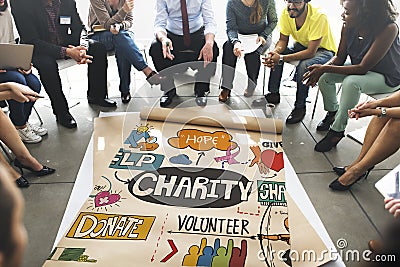 Charity Donate Give Hope Aid Concept Stock Photo