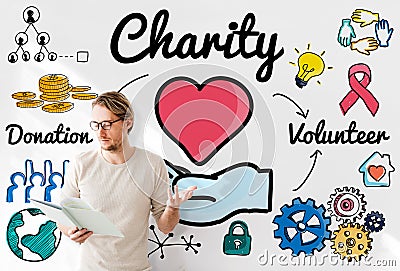 Charity Donate Welfare Generosity Charitable Giving Concept Stock Photo