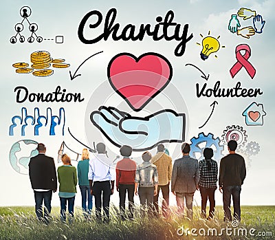 Charity Donate Welfare Generosity Charitable Giving Concept Stock Photo