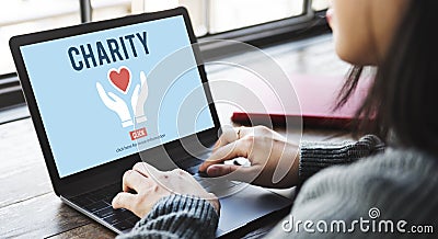 Charity Donation Help Support Charitable Assistance Concept Stock Photo