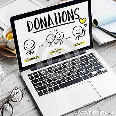 Charity Donations Fundraising Nonprofit Volunteer Concept Stock Photo