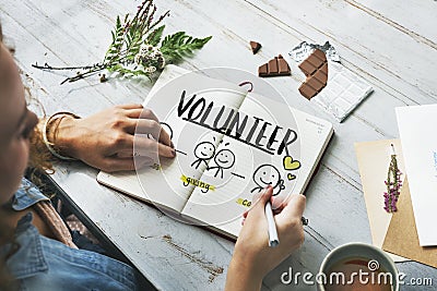 Charity Donations Fundraising Nonprofit Volunteer Concept Stock Photo