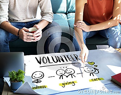 Charity Donations Fundraising Nonprofit Volunteer Concept Stock Photo