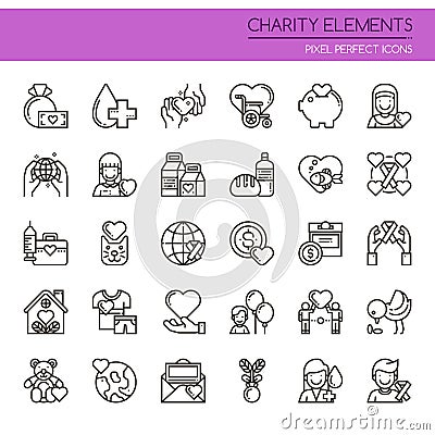 Charity Elements Vector Illustration