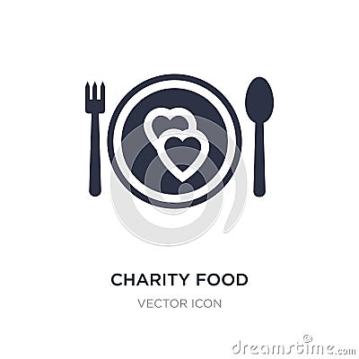 charity food icon on white background. Simple element illustration from Charity concept Vector Illustration