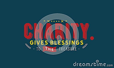 Charity gives blessings to the treasure Vector Illustration