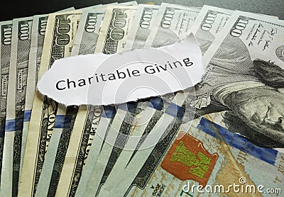 Charity giving Stock Photo