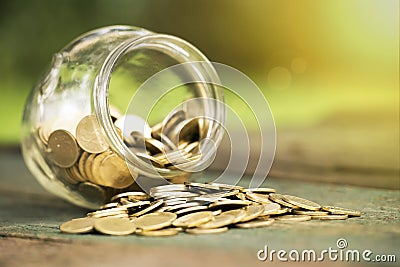 Charity money jar Stock Photo