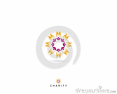 Charity and Social relationship Vector Illustration