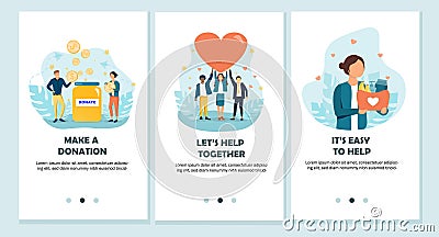 Charity vector illustrations Vector Illustration