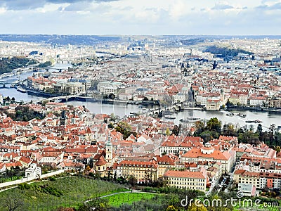 View over Prague Stock Photo