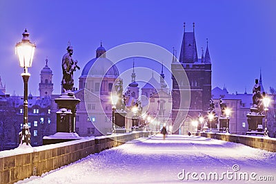 Charles bridge, Old Town bridge tower, Prague (UNESCO), Czech r Stock Photo