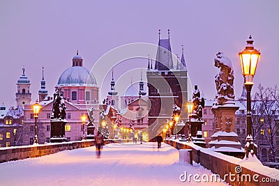 Charles bridge, Old Town bridge tower, Prague (UNESCO), Czech r Stock Photo