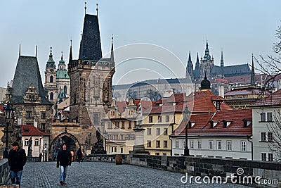 Charles Bridge, Prague Editorial Stock Photo