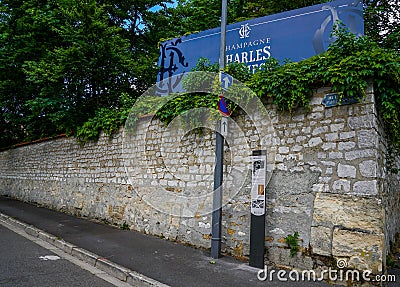 Charles Heidsieck Champagne house in Reims, France Editorial Stock Photo