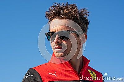 Charles Leclerc driver of Ferrari walking through the Paddock on thursday during preparations before the Formula 1 Dutch Grand Editorial Stock Photo