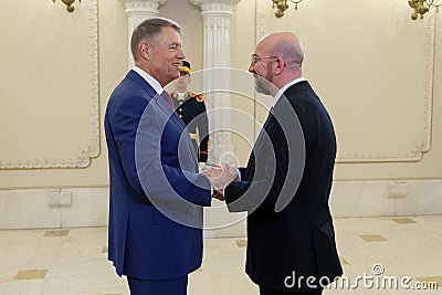 Charles Michel, European Council President, Official visit to Bucharest, Romania Editorial Stock Photo