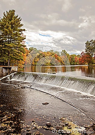 Charles River in Autumn Stock Photo