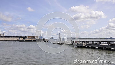 Charleston SC,August 7th:Cable Bridge over Cooper river from Charleston in South Carolina Stock Photo