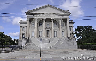 Charleston SC,August 7th:U.S.Custom House Building from Charleston in South Carolina Editorial Stock Photo