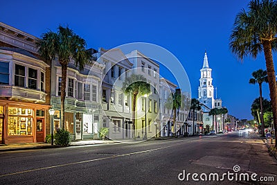 Charleston SC street view Stock Photo