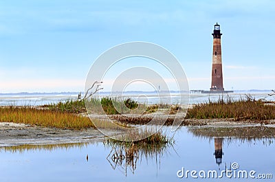 Charleston South Carolina Morris Island Lighthouse Stock Photo