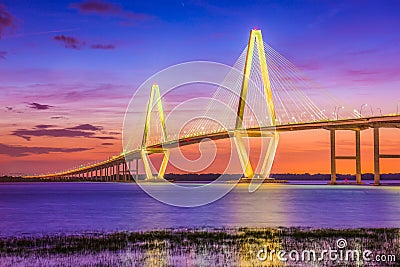 Charleston, South Carolina, USA Bridge Stock Photo