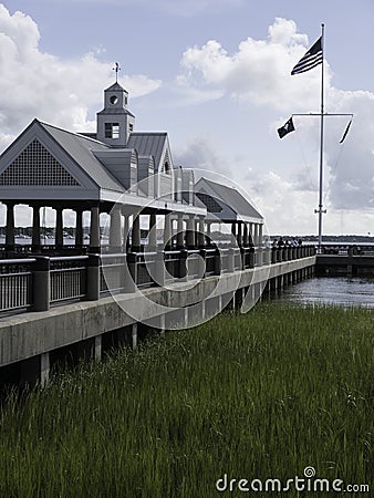 Charleston Waterfront Park pier Stock Photo