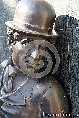 Charlie Chaplin statue Stock Photo