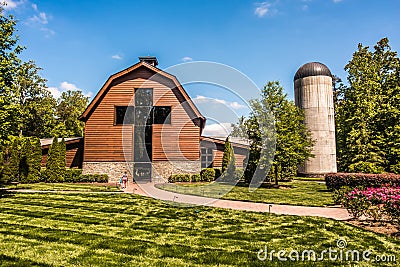 Charlotte, NC April 2019 - at billy graham public library on sunny day Stock Photo