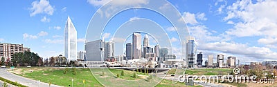 Charlotte, North Carolina Panorama Stock Photo