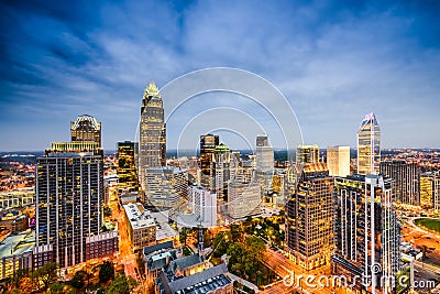 Charlotte, North Carolina Skyline Stock Photo