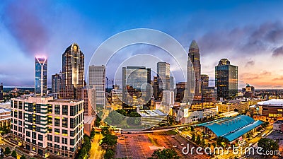 Charlotte, North Carolina Skyline Stock Photo