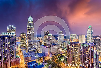 Charlotte, North Carolina Skyline Stock Photo