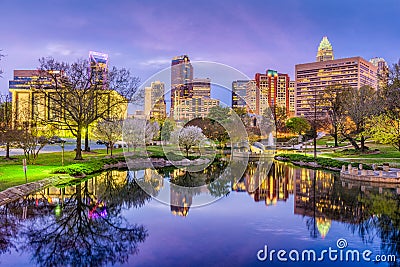 Charlotte, North Carolina Skyline Stock Photo