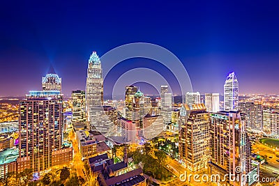 Charlotte Uptown Skyline Stock Photo