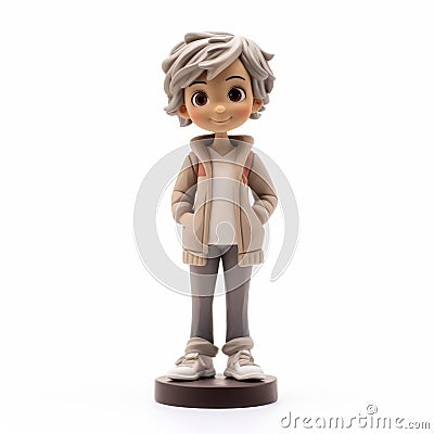 Charming Anime Figurine Of A Young Man With Giovanni Nino Costa Style Stock Photo