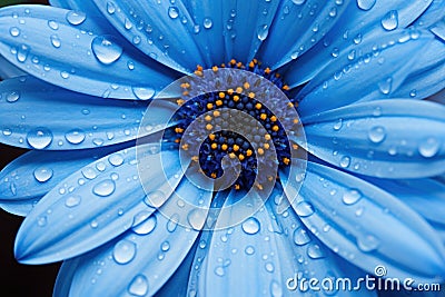 Charming Blue daisy blossom. Generate Ai Stock Photo