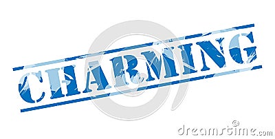 Charming blue stamp Stock Photo