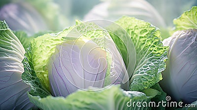 Charming Cabbage in Pastels Stock Photo