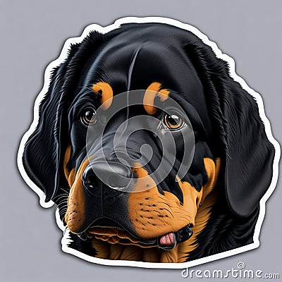 Charming Cavalier King Charles Spaniel Stickers: Whimsical 3D Art Collection Stock Photo