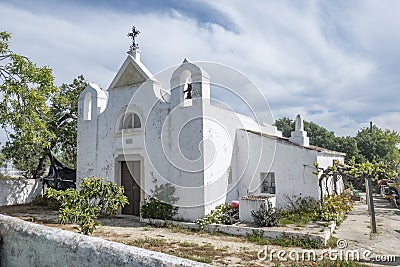 Charming church in Alcantarilha for Patron Saint Sebastiao Stock Photo