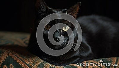 Charming kitten staring with softness at camera generated by AI Stock Photo